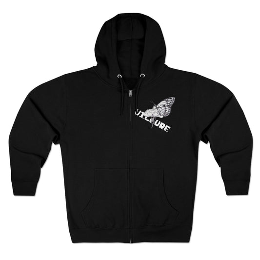 VILOURE Zip Up Butterfly Sweatshirt